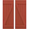 Ekena Millwork Americraft 6-Board (2 Batten) Wood Joined Board-n-Batten Shutters w/ Z-Bar, ARW102BB621X43CLH, PR ARW102BB621X43CLH - alternate 1